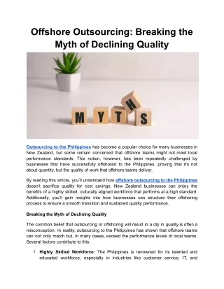 Offshore Outsourcing_ Breaking the Myth of Declining Quality