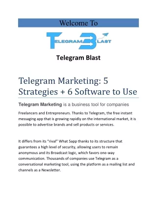 Telegram Marketing 5 Strategies   6 Software to Use