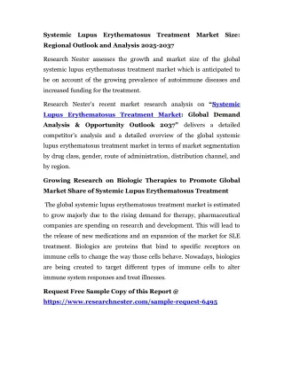 Systemic Lupus Erythematosus Treatment Market