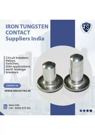 IRON TUNGSTEN CONTACT Suppliers India | Rs Electro Alloys