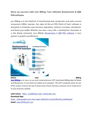 serve up success with just billing your ultimate