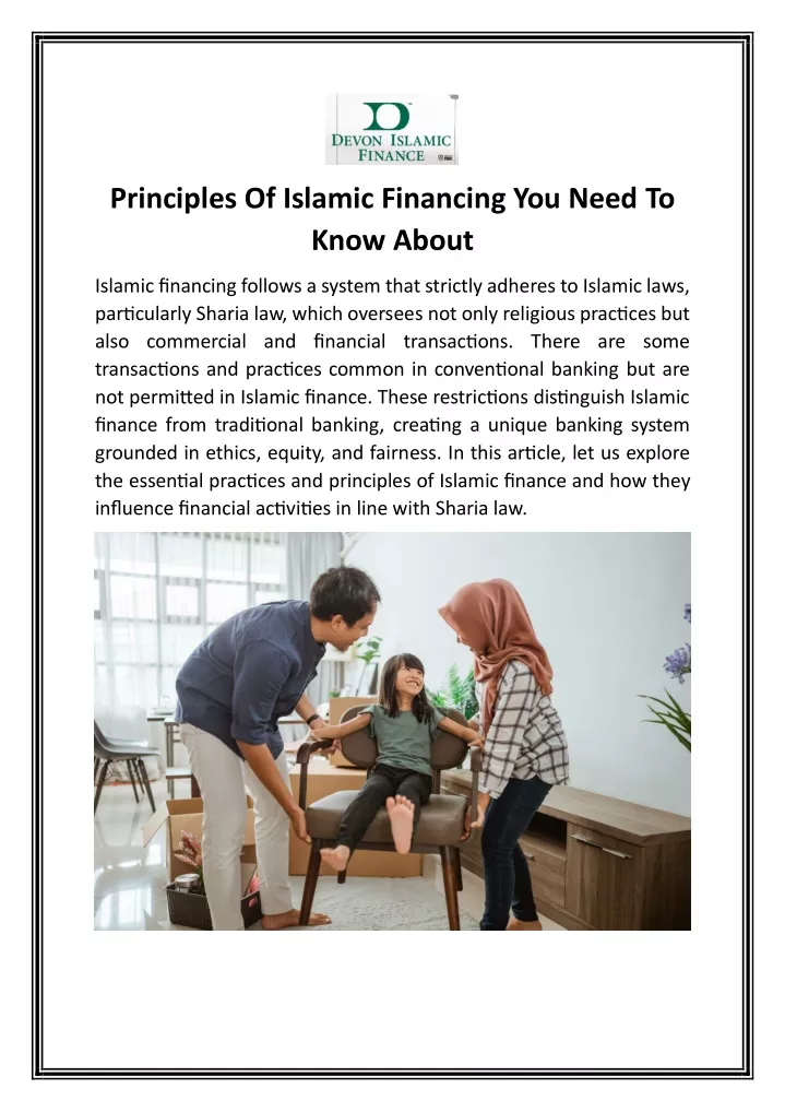 principles of islamic financing you need to know