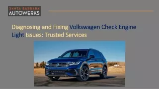 Diagnosing and Fixing Volkswagen Check Engine Light Issues Trusted Services