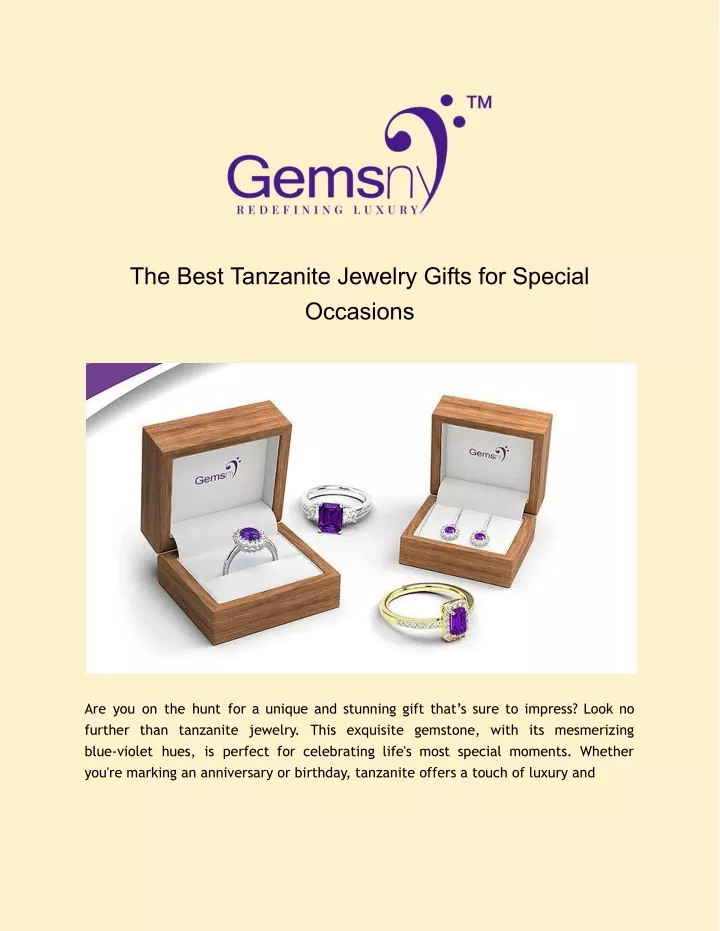 the best tanzanite jewelry gifts for special