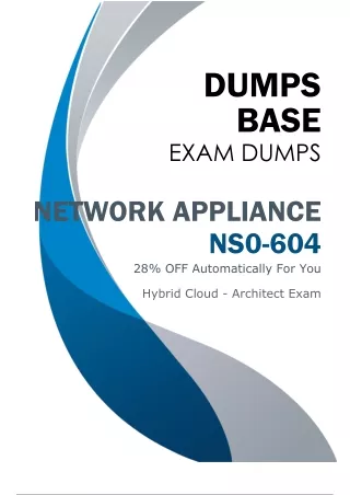 NS0-604 Exam Dumps (V8.02) - All You Need To Pass NetApp NS0-604 Exam