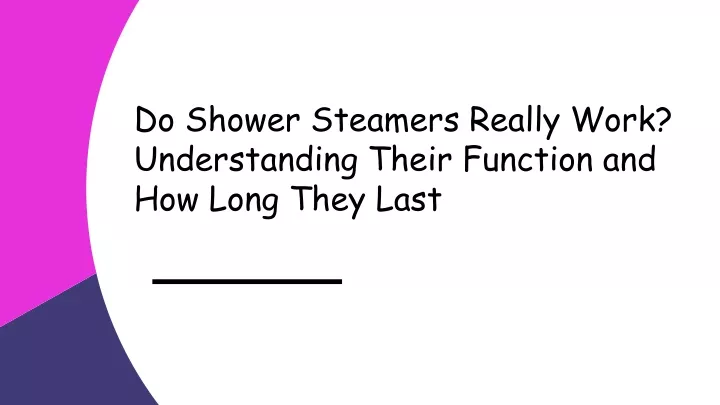 do shower steamers really work understanding