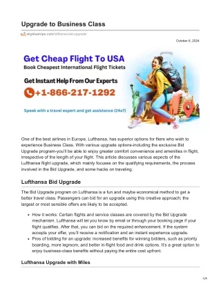 upgrade to business class