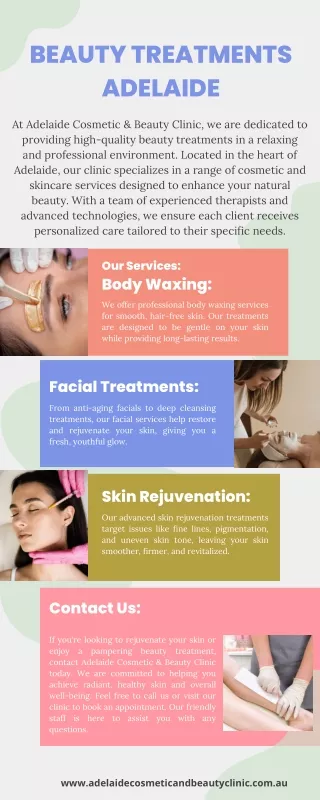 Beauty Treatments Adelaide At Adelaide Cosmetic & Beauty Clinic