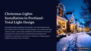 Christmas Lights Installation in Portland
