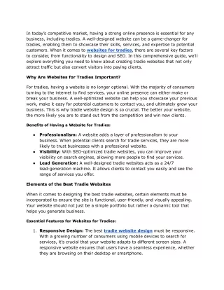 How Can Modern Web Design Improve Customer Experience for Tradies?