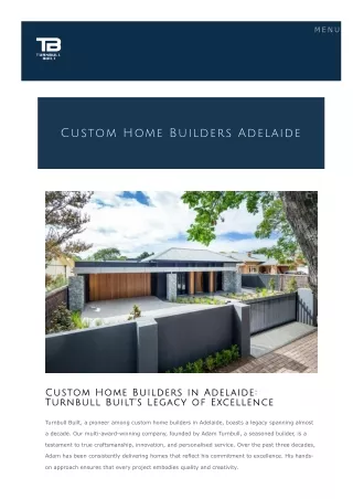 Custom home builders Adelaide