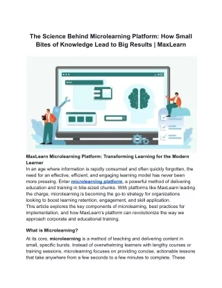 the science behind microlearning platform