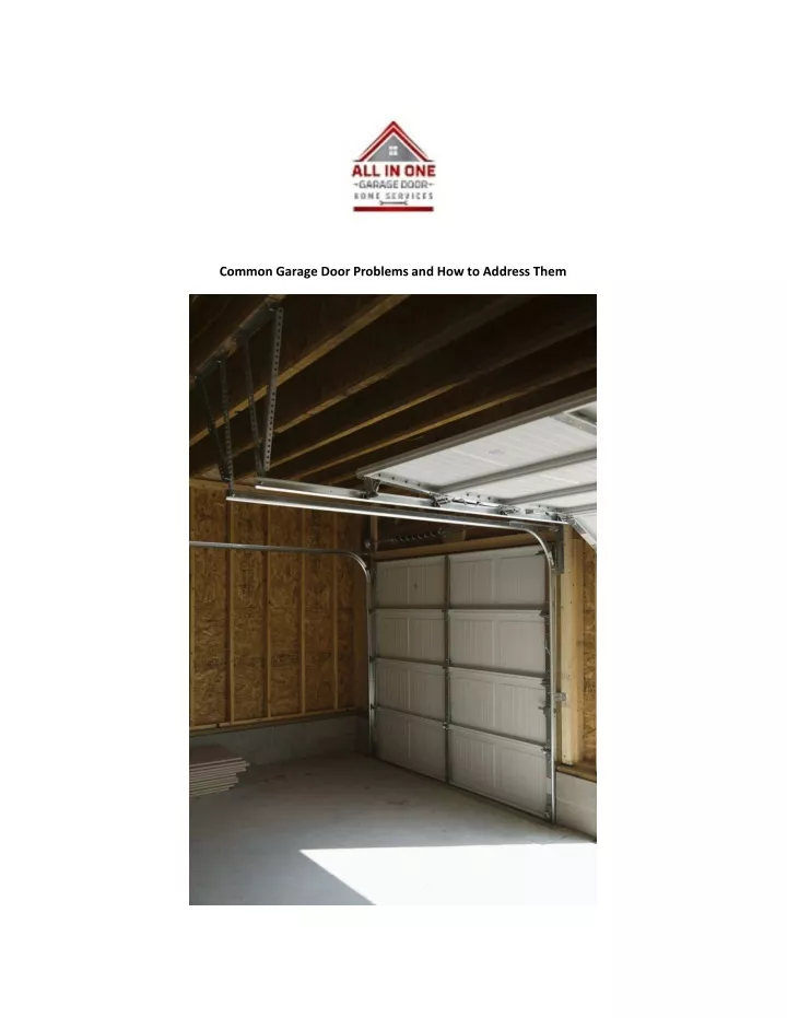 common garage door problems and how to address