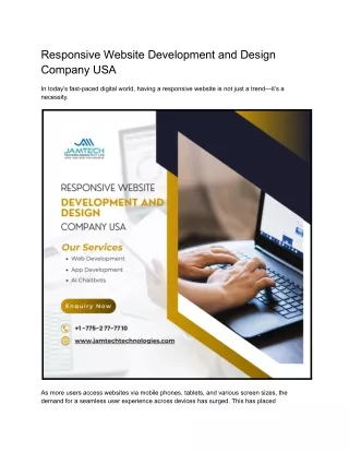 responsive website development and design company