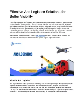 Effective Ads Logistics Solutions for Better Visibility (1)