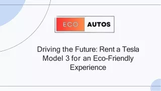 ECO Autos: Rent Tesla Model 3