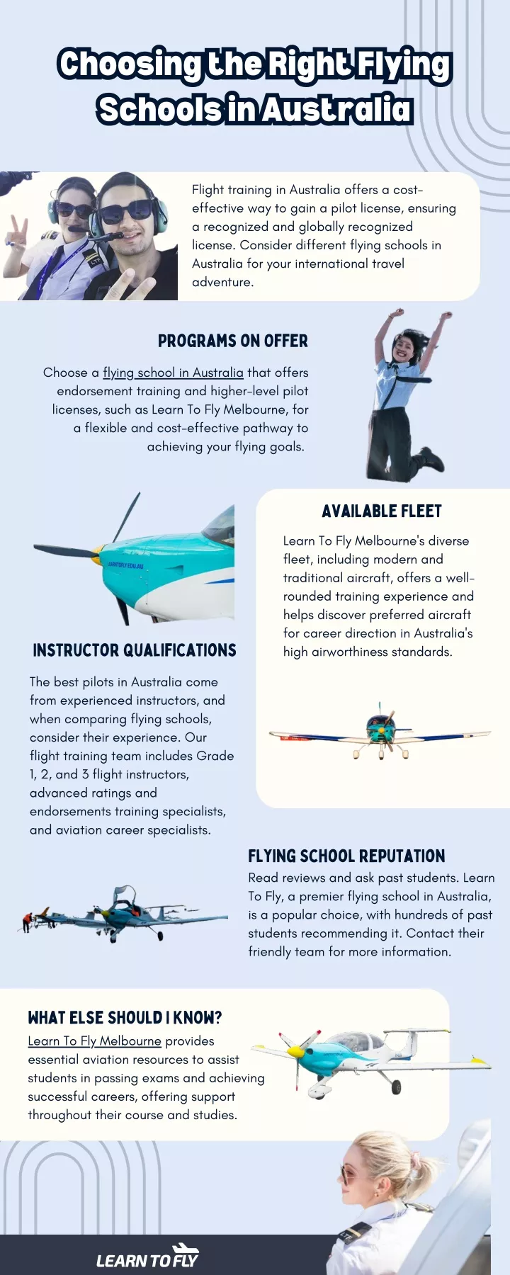 choosing the right flying schools in australia