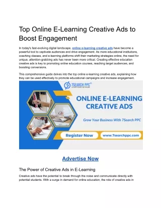 Top Online E-Learning Creative Ads to Boost Engagement