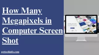 How Many Megapixels Are in a Computer Screenshot
