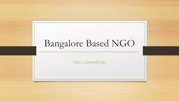 bangalore based ngo