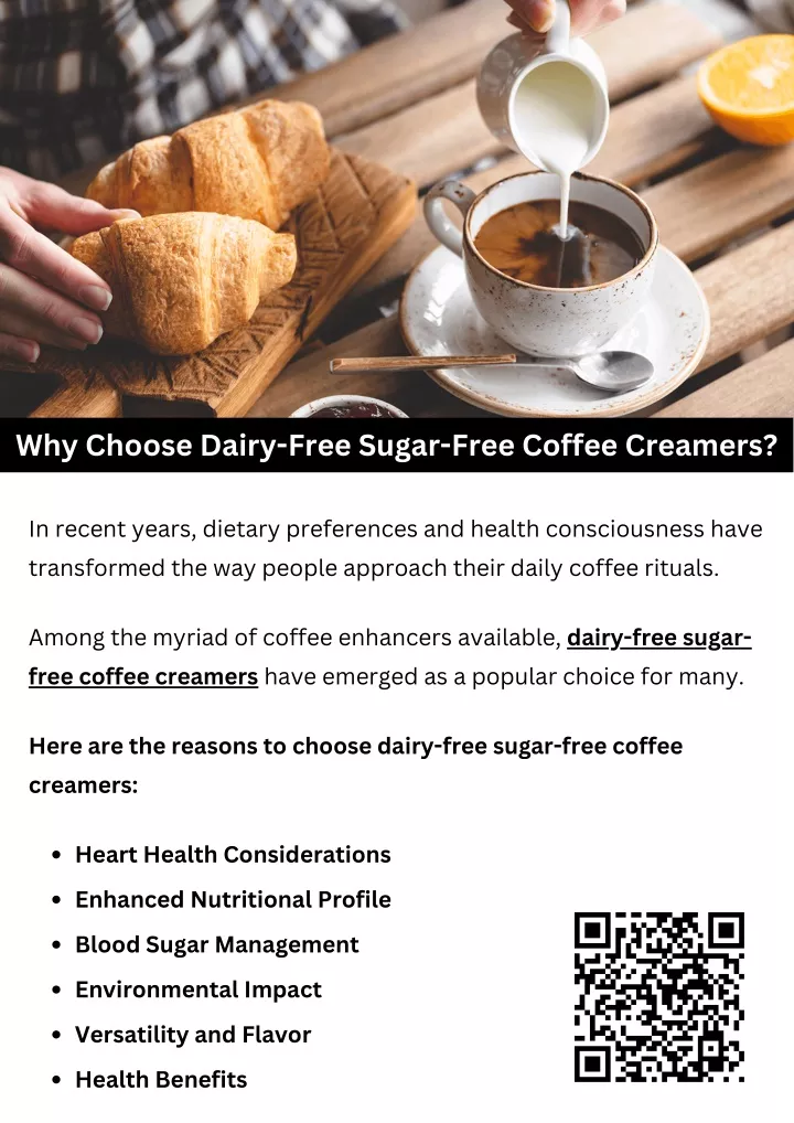 why choose dairy free sugar free coffee creamers