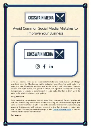 avoid common social media mistakes to avoid