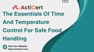 the essentials of time and temperature control