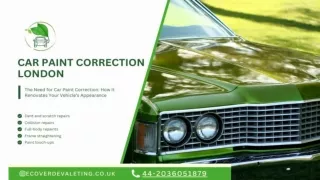 Revive Your Vehicle with Professional Car Paint Correction Service in London