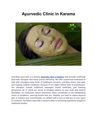 Ayurvedic Clinic in Karama