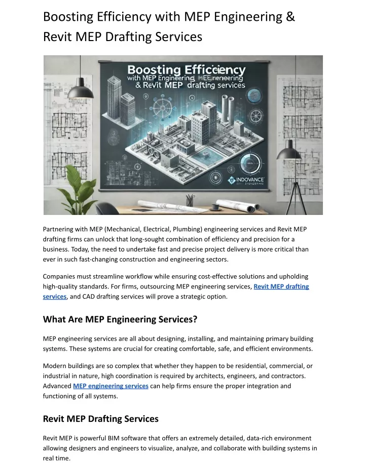 boosting efficiency with mep engineering revit