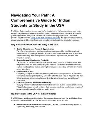 navigating your path a comprehensive guide