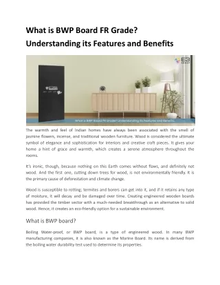 What is BWP Board FR Grade_ Understanding its Features and Benefits (1)