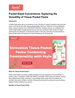 pocket sized convenience exploring