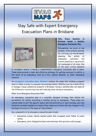 Stay Safe with Expert Emergency Evacuation Plans in Brisbane
