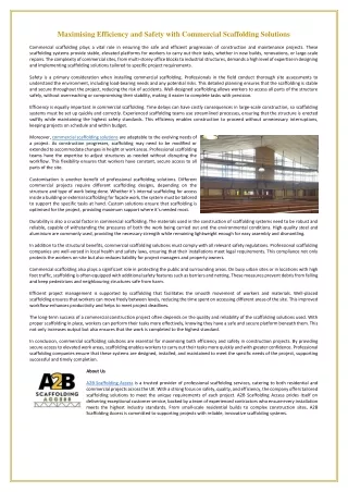maximising efficiency and safety with commercial