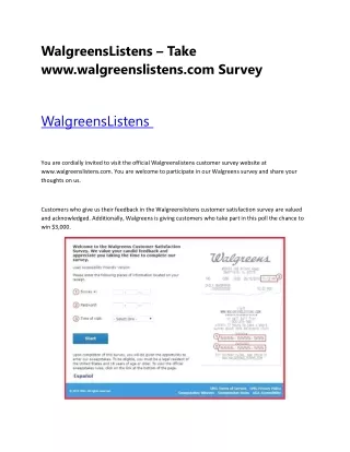 WalgreensListens