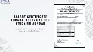 salary certificate format essential for studying