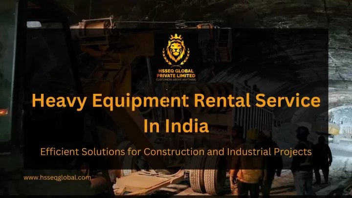 heavy equipment rental service in india