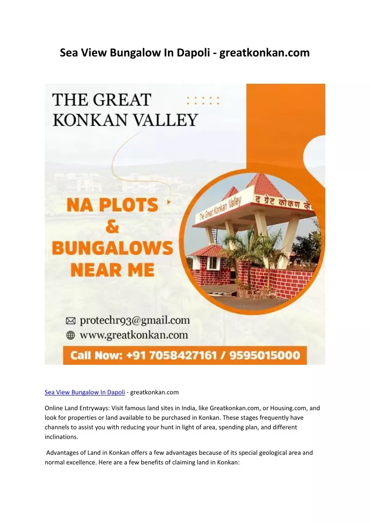 sea view bungalow in dapoli greatkonkan com