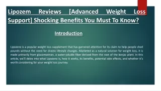 lipozem support shocking benefits you must to know