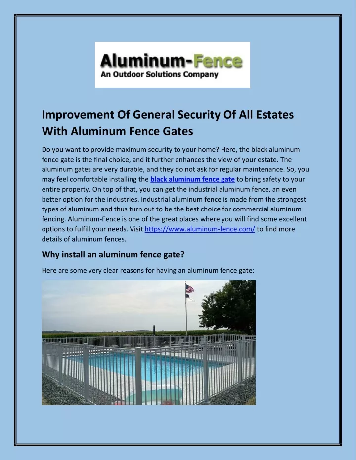 improvement of general security of all estates