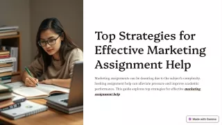 top strategies for effective marketing assignment