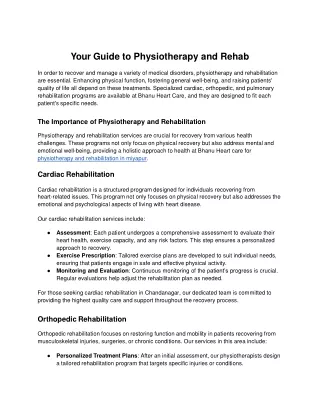 Your Guide to Physiotherapy and Rehab - Google Docs