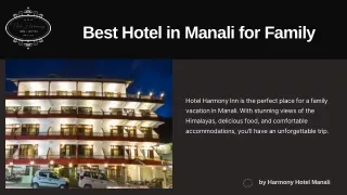 Best Hotel in Manali for Family
