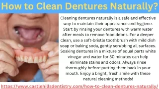 How to Clean Dentures Naturally