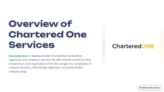 overview of chartered one services