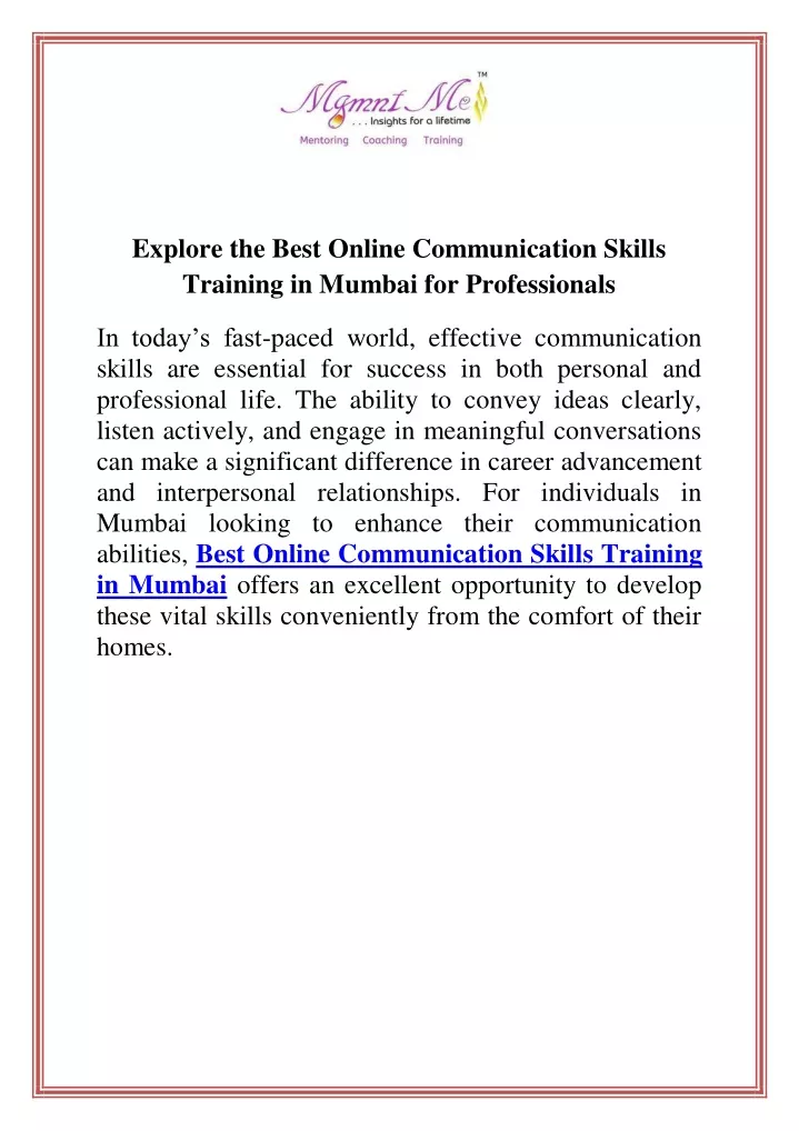 explore the best online communication skills