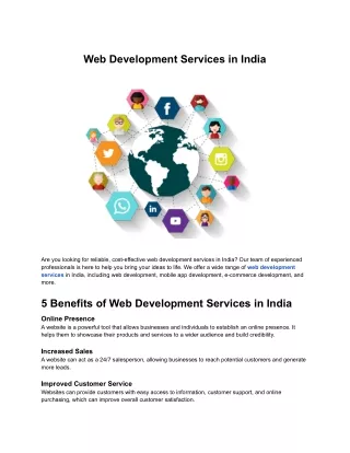 Web Development Services in India