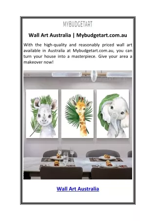 Wall Art Australia  Mybudgetart.com.au