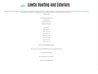LowCo Roofingand Exteriors